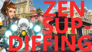 Zen SupDiffing in Open Queue in Overwatch 2 [upl. by Gnof894]