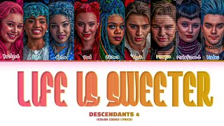 Descendants The Rise Of Red Life Is Sweeter Lyrics Color Coded Lyrics [upl. by Blaze287]