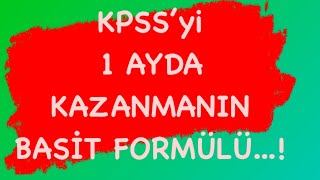 KPSS’yi 1 AYDA KAZANMANIN BASİT FORMÜLÜ📌 [upl. by Yrro]