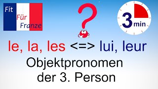 Direkte und indirekte Objektpronomen im Französischen  In 3 Minuten erklärt [upl. by Jael]