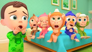 Five Little Monkeys Jumping on the Bed  Lalafun Nursery Rhymes [upl. by Jolanta182]