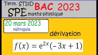 BAC STI2D corrigé du 20 mars 2023Maths  QCM   maths physique la viscosité [upl. by Ijies]