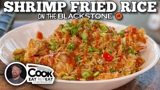 How to Make Shrimp Fried Rice on the Blackstone Griddle [upl. by Lemrej]