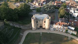 Tonbridge Castle Kent UK by drone 4K [upl. by Kerwon477]