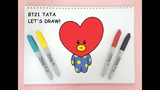 BT21 Tata LETS DRAW [upl. by Biebel]