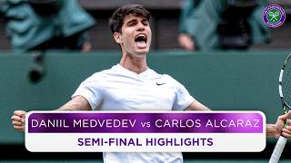 Stunning semifinal  Daniil Medvedev vs Carlos Alcaraz  Highlights  Wimbledon 2024 [upl. by Ledeen]