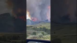 Colorado wildfires Low line fire near Gunnison Colorado [upl. by Sakovich]