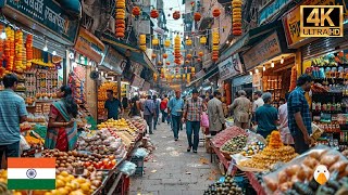 Bangalore India🇮🇳 Extremely Busy Market in Bangalore Old Central 4K HDR [upl. by Adnot]