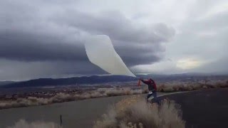 NWS Reno High Wind Balloon Release 1292016 [upl. by Ylelhsa]