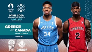 Greece vs Canada Live scoreStats I Mens Olympic Basketball Tournament Paris 2024 [upl. by Woehick815]