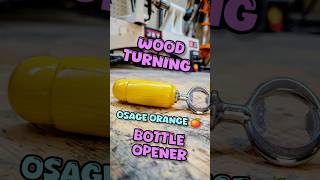 Wood Turning  Osage Orange 🍊 Bottle Opener woodworking woodturning diy [upl. by Atnamas]