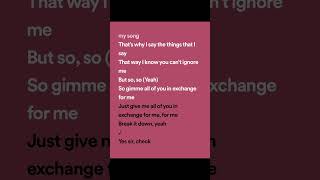 Bryson Tiller  Exchange lyrics spotify version [upl. by Orozco952]