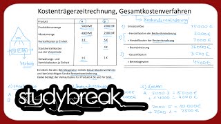 Kostenträgerzeitrechnung Gesamtkostenverfahren Betriebsgewinn  Kosten und Leistungsrechnung [upl. by Keverne]