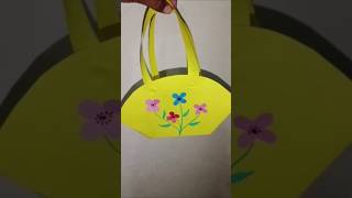 Paper handbag ytshorts easycraft trending viralshorts stepbystep paperart art youtubeshorts [upl. by Scharaga]