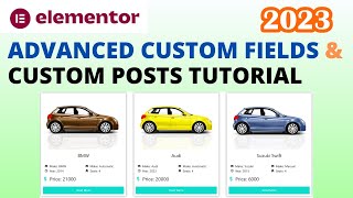 How to Use Elementor Advanced Custom Fields and Custom Post Types Tutorial 2024 [upl. by Diskson]