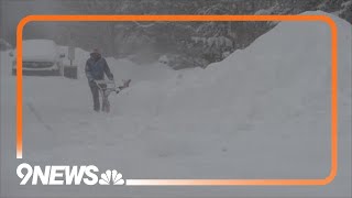 Heavy snow continues in Colorados mountains [upl. by Melinde]