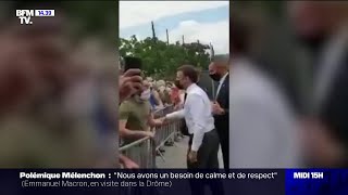 Emmanuel Macron giflé par un homme dans la Drôme [upl. by Ainegue]