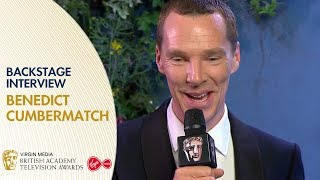 Benedict Cumberbatch Reacts Backstage About His BAFTA Win  BAFTA TV Awards 2019 [upl. by Anaitsirk]