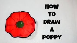 How To Draw A Simple Poppy [upl. by Violetta419]