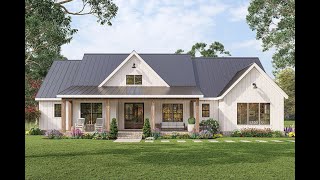 EXCLUSIVE MODERN FARMHOUSE PLAN 00900326 WITH INTERIOR [upl. by Chappelka41]