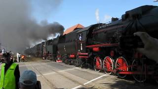 Парад паровозов в Польше Parade of steam locomotives in Poland [upl. by Belda]