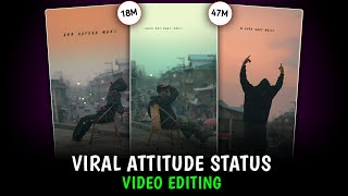 Instagram Viral Attitude Status Video Kaise Banaye  Viral Attitude Status Video Editing [upl. by Elehcin605]