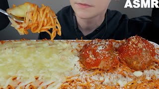 ASMR Cheesy Spaghetti amp Meatballs MukbangEating Sounds [upl. by Acinoreb]