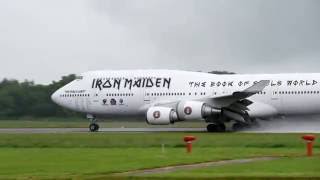 Ed Force One  Iron Maiden  EMA  B747  Take Off [upl. by Gurevich]