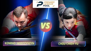 KONRAD JUSZCZYSZYN VS CHOU CHIEH YU  2023 PREMIER LEAGUE POOL 9ballpool highlights plp [upl. by Bloom636]