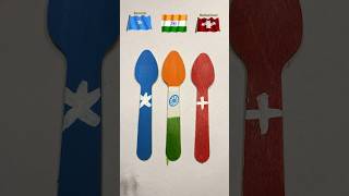 🇮🇳🇨🇭🇸🇴Jana Gana Mana  Independence Day Drawing Republic Day spoon art drawing flag [upl. by Sherborn]