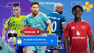 EFOOTBALL PES 2025 PPSSPP Full Update Transfers amp Kits 202425 Real Faces Camara PS5 English Version [upl. by Enimasaj]