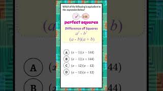 Factor Using Difference of Squares  HSASSEA2 🖤❤️Shorts [upl. by Publias739]