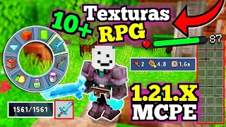 🔴 Top 10 TEXTURAS RPG para MCPE 121X  Texture Packs RPG para Minecrtaft BEDROCK 121X [upl. by Klarrisa]