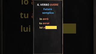 IL VERBO AVERE  IL FUTURO SEMPLICE [upl. by Elockcin]