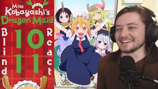 Teeaboo Reacts  Miss Kobayashis Dragon Maid Episodes 10  11  Holidays and Silly Plays [upl. by Bovill]