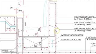 Infinity Type Swimming Pool Retaining Wall with Catch Pool Detail [upl. by Marduk484]