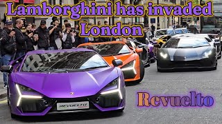 Lamborghini Revuelto Aventador SVJ Huracan EVOThey invaded London [upl. by Mauceri]