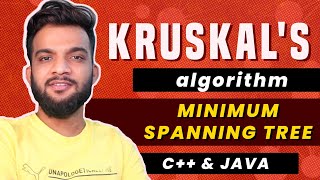 G47 Kruskals Algorithm  Minimum Spanning Tree  C and Java [upl. by Llerud]