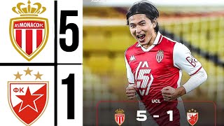 AS Monaco vs Red Star 51 EXTENDED HIGHLIGHTS CHAMPIONS LEAGUE 202425 [upl. by Frye255]