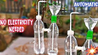 How to make plastic bottle water fountain craft idea [upl. by Mehala]