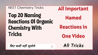 Naming Reaction Trick  Naming Reactions In Organic Chemistry  Name Reaction Trick  Important N [upl. by Enilram97]