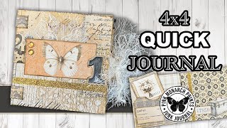 4x4 Tab Style Journal Making the journal base and embellishing Fairly quick and simple to do [upl. by Arondel663]