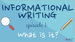 Informational Writing for Kids  Episode 1 What Is It [upl. by Rudiger]