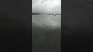 Aeroplane Arrival In Heavy Rain  Runway Day View [upl. by Ellerehc737]