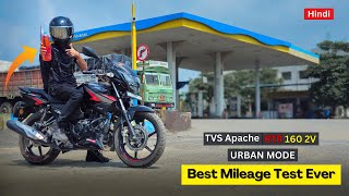 2024 New TVS Apache RTR 160 2v Bs6 Mileage Test  In Urban Mode [upl. by Evelinn]