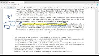 Meaning of aggregate turnover in GST Act 2017 advocates charteredaccountant highcourt law [upl. by Kensell]