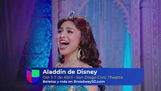 Univision San Diego Aladdin ticket giveaway promo [upl. by Alyad]