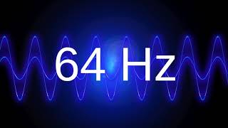 64 Hz clean pure sine wave BASS TEST TONE frequency [upl. by Rolyt]