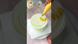 Create a Beautiful Buttercream Sunflower Floral Cake for Any Occasion [upl. by Alleinnad]