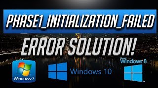 PHASE1 INITIALIZATION FAILED BSOD Fix in Windows 1087  2024 Solution [upl. by Mars]